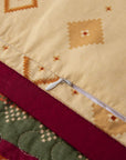 Solace - King Reversible Quilt Set Set of 3 - Red / Orange / Brown