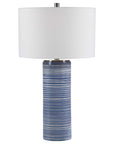 Montauk - Striped Table Lamp - Blue