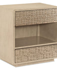 Geometry - Nightstand - Polished Limestone