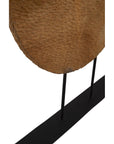Teak Sculpture Set Set of 2 - Dark Brown