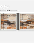 Cinnamon Shore - Framed Prints (Set of 2) - Dark Brown