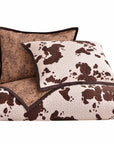 Elsa Cowhide - Twin Reversible Quilt Set Set of 2 - Chocolate
