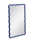 Camellia - Rectangle Wall Mirror - Blue