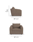 Chevy - Fabric Dining Chair - Brown
