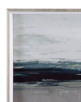 Moody Coast I Framed Art - Light Blue