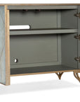 Melange - Joannie 2-Door Chest - Light Blue / Gold