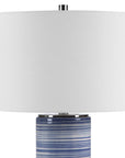 Montauk - Striped Table Lamp - Blue