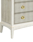 Kiara - Bronze Mirror Glam Hall Chest - White