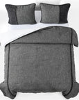 Hamilton - Full Tweed Comforter Set Set of 4 - Gray