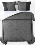 Hamilton - King Tweed Comforter Set Set of 4 - Gray