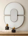 Encase - Modern Oval Mirror - White