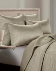 Satin Channel - Twin Quilt Set Set of 2 - Taupe