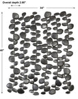 Skipping - Stones Forged Iron Wall Art - Black