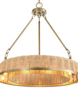 Ladakh - 9 Light Round Wicker Pendant - Gold