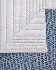 Indigo - King Staccato Reversible Quilt Set Set of 3 - Blue / White
