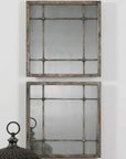 Saragano - Square Mirrors (Set of 2) - Light Brown