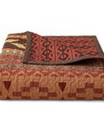 Broken Arrow - Twin Reversible Quilt Set Set of 2 - Red / Tan / Brown