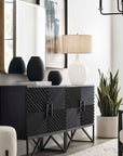 Whiteout - Mottled Glass Table Lamp - White