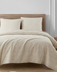 Tempe Matelasse - King Comforter Set Set of 3 - Sand