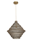 Sigh - Woven Brass 1 Light Pendant - Brass