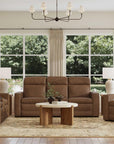 Dutch - Power Reclining Sofa With Console, Power Headrest, & Lumbar