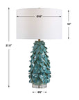 Mina - Table Lamp - Teal Blue