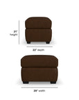 Hudson - Ottoman For Living Room - Dark Brown
