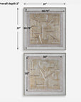 Unpredictable Hand - Painted Canvases (Set of 2) - Gray