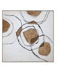 Rhetoric Canvas Art - White / Light Brown