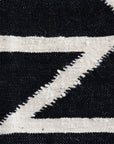 Antigua - Handwoven Oblong Pillow - Black / White