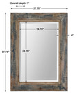 Bozeman - Mirror - Distressed Blue