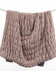 Ruched Rabbit - Double-Sided Oversized Throw - Blush