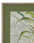 Green Palm Framed Print Set of 2 - Green / Light Brown