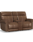 Alexander - Power Reclining Loveseat With Console, Power Headrest & Lumbar