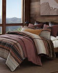 Estes - Queen Chenille Comforter Set Set of 3 - Copper