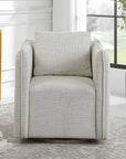 Corben - Swivel Armchair - Silver