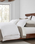 100% French Flax Linen - King Duvet Cover Set Set of 3 - White