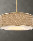 Pinchot - 4 Light Rattan Drum Pendant - Brown