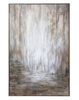 Desert Rain - Hand Painted Abstract Art - Gray