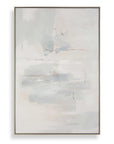 One And Only - Hand Painted Abstract Art - Blue / Brown / Gray / White