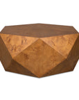 Hughes - Geometric Coffee Table - Dark Brown