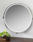 Tazlina - Round Mirror - Brushed Nickel