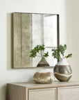 Fredric - Square Antique Mirror - Brass