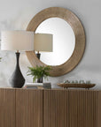 Tano - Round Mirror - Antique Brass