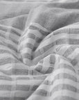 Lane - Queen Stripe Duvet Cover Set Set of 3 - Gray