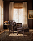 CC - Belvedere Tufted Lounge Chair - Dark Brown