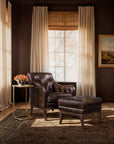 CC - Belvedere Tufted Lounge Chair - Dark Brown