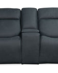 Riverton - Power Gliding Console Loveseat With Power Headrest And Lumbar - Black