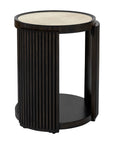 Rivera - End Table - Espresso Oak / Gold