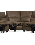 MS - Julian Six-Piece Power Reclining Sectional - Dark Brown